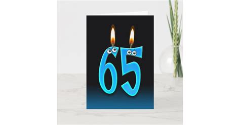 65th Birthday Candles Card