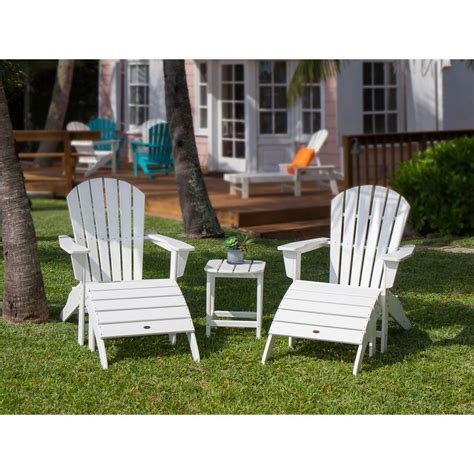 This elegant chair evokes a kind of classy, yesteryear vibe with the. POLYWOOD South Beach 5-Piece Adirondack Chair Set - The ...