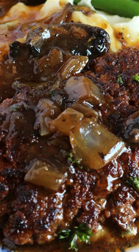 Blend together the beef, bread crumbs, tomato paste, worcestershire sauce, ground mustard, onion powder, pepper and salt until well combined. The Very Best Salisbury Steak | YourCookNow