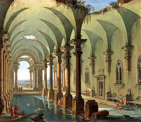 Architectural Fantasy By Italian Painter Antonio Joli C1745pic