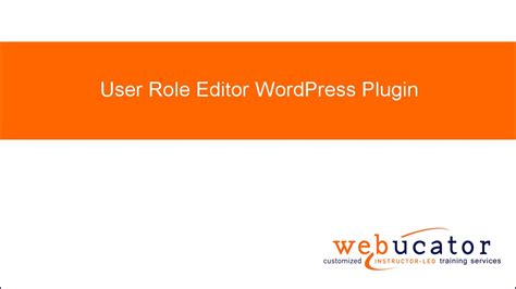 Creating a new user role. User Role Editor WordPress Plugin - YouTube
