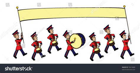 Marching Band Cartoon Vector Image Stock Vector 76619680 Shutterstock