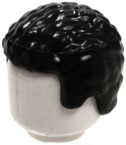 Lego Black Male Minifigure Hair With Coiled Texture 21778 X1 For