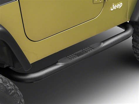 Rugged Ridge Jeep Wrangler Side Step Bars Textured Black 1159104 97