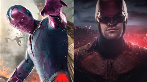 Vision Gets An Avengers 2 Character Poster Red Daredevil Costume Revealed
