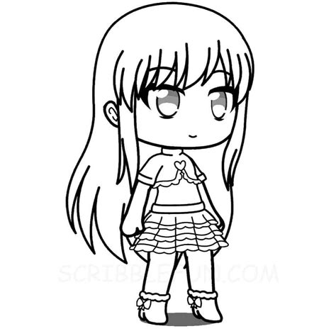 Pretty Gacha Life Coloring Page Free Printable Colori