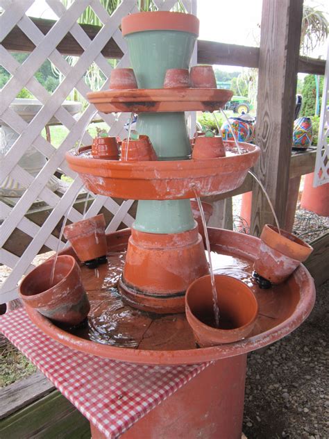 How To Make A Water Fountain Out Of A Flower Pot Flower Pot Drawing