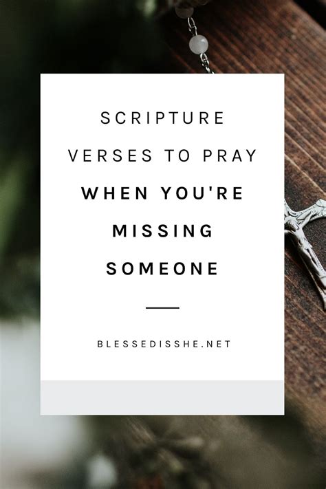 Scripture Verses To Pray When Youre Missing Someone Blessed Is She