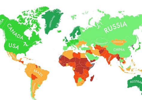 Global Warming World Map In 2050