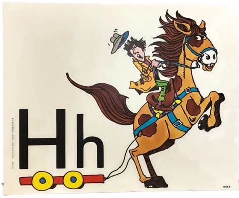 Vintage Alphabet Poster Card Electric Company Letter H 1977 Milton