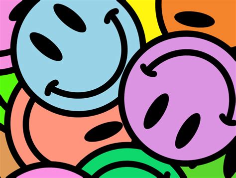 Rainbow Smiley Face Digital Phone Wallpaper By Y2k Svg On Dribbble