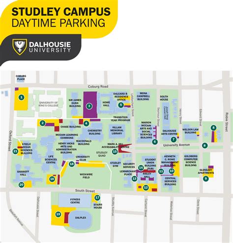 Parking Campus Maps Dalhousie University