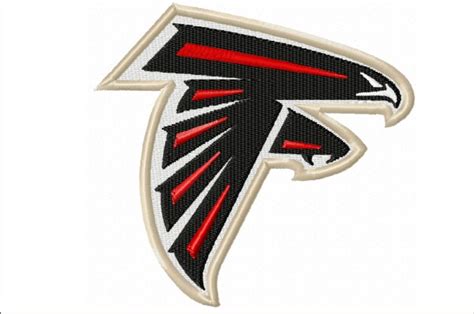 Atlanta Falcons Embroidery Design ⋆ Nfl Logo Blu Cat Red Dog