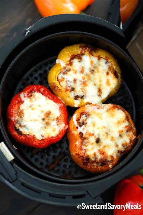 Air Fryer Stuffed Peppers Video Sweet And Savory Meals