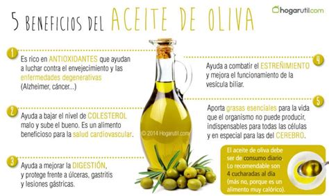 5 beneficios del aceite de oliva Infografías y Remedios
