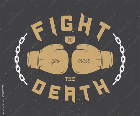 Boxing Slogan With Motivation Vector Illustration Stock Vector Adobe