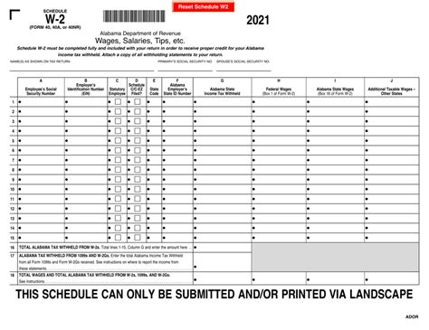 Form 40 40a 40nr Schedule W 2 2021 Fill Out Sign Online And