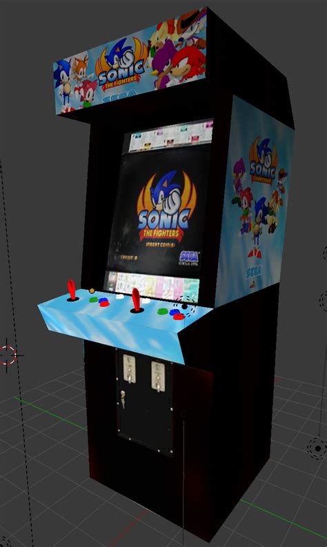 Sonic The Fighters Arcade Cabnet Model By Nibroc Rock On Deviantart