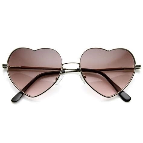 Womens Cute Metal Heart Shape Fashion Sunglasses 8796 Heart Shaped Glasses Heart Shaped