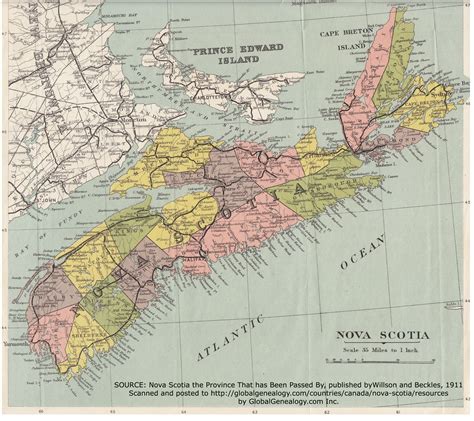 Map Of Nova Scotia Counties