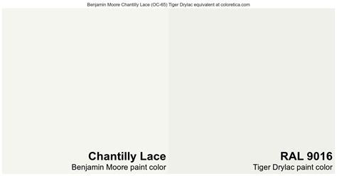Benjamin Moore Chantilly Lace Tiger Drylac Equivalent Ral