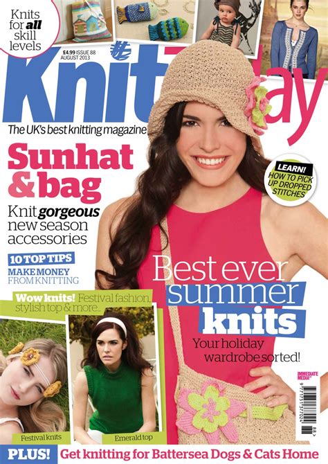 Knit Today Magazine August 2013 Subscriptions Pocketmags