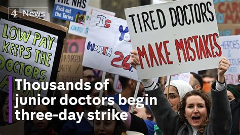 Thousands Of Junior Doctors Begin 72 Hour Strike Youtube