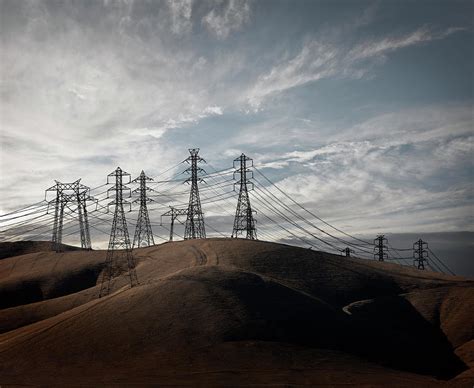 Power Lines In California Hills By Ed Freeman