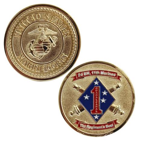 2nd Battalion 11th Marines Coin Devil Dog Depot