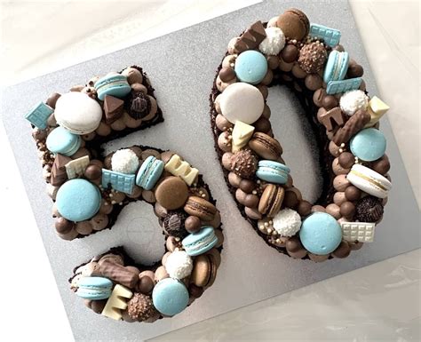 Macarons By Monika Created This 50 Number Cake In A Moist Chocolate