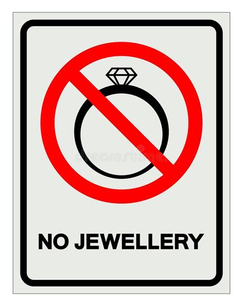 No Jewelry Symbol Sign Vector Illustration Isolate On White
