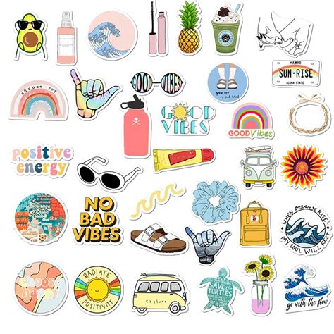 35pcslot Simple Girl Cute Cartoon Vsco Sticker Pack Diy For Laptop