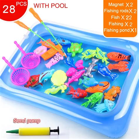 Magnetic Fishing Toy Set For Kids Fishing Games Outdoor Toys Rod Hook