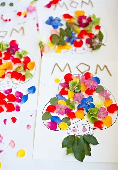 Mothers Day Flower Art With Free Printable