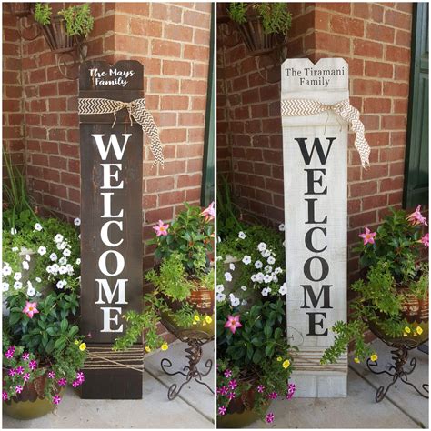 Personalized Welcome Sign For Front Door Front Porch Decor Etsy