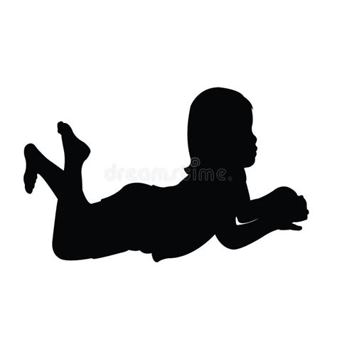 A Girl Lying Down Body Silhouette Vector Stock Vector Illustration