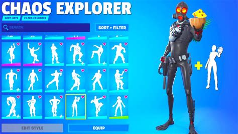 Chaos Explorer Skin Showcase With Best Fortnite Dances And Emotes Pay