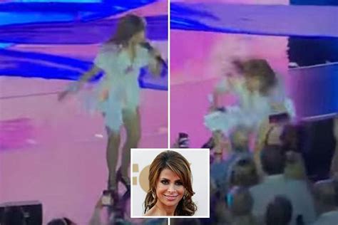 Paula Abdul Shocks Fans As She Takes A Tumble And Falls Off Stage