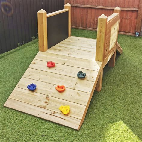 Wooden Toddler Up And Over Climbing Frame 3 Sections Play Equipment