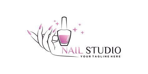 Nail Polish Or Nail Studio Logo Design With Creative Element And Unique