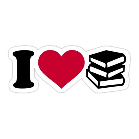 I Love Books Stickers By Designzz Redbubble