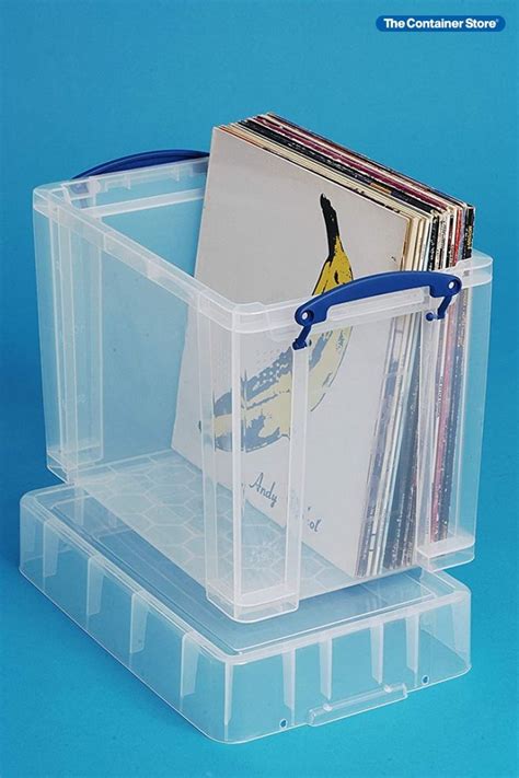 Really Useful Boxes Small Stackable Vinyl Record Storage Box Record