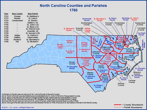 The Royal Colony Of North Carolina Parishes 1751 To 1760