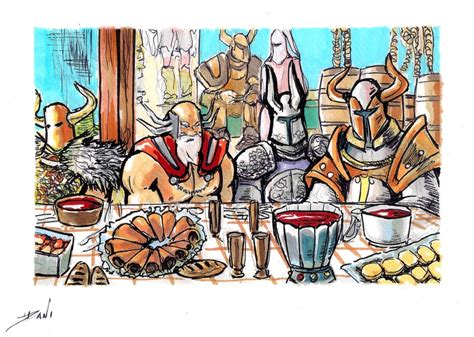 Comiendo Con Los SeÑores De La Guerra Por Dani Vikingo Dibujando