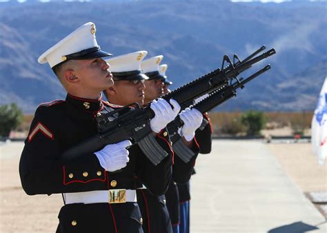Marines Render A Rifle Salute At The Funeral Ceremony Nara And Dvids