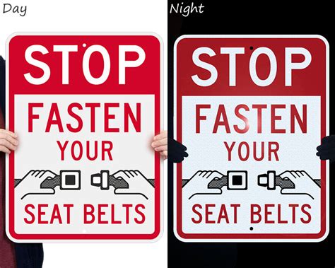 seat belt signs and labels fasten seat belt signs
