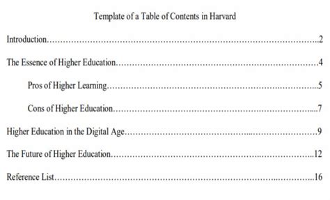 How To Write A Table Of Contents For Different Formats With Examples