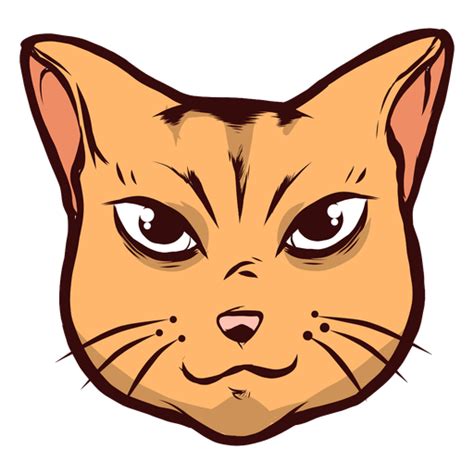 Cat Muzzle Attentive Whisker Ear Illustration Transparent Png And Svg