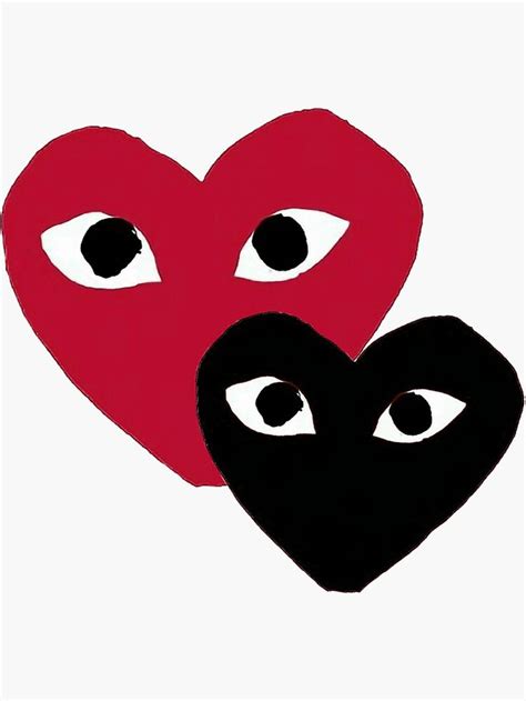 Uga Comme Des Garçons Cdg Heart Sticker By Kshama Redbubble Art Room Posters Cute Canvas