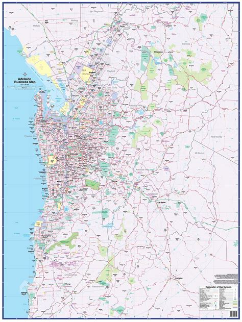 Buy Adelaide Business Map Ubd Laminated Wall Map Mapworld